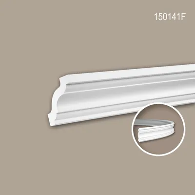Produktbild von PROFHOME 150141F flexible Eckleiste Stuckleiste aus flexiblem Polyurethan 2 m