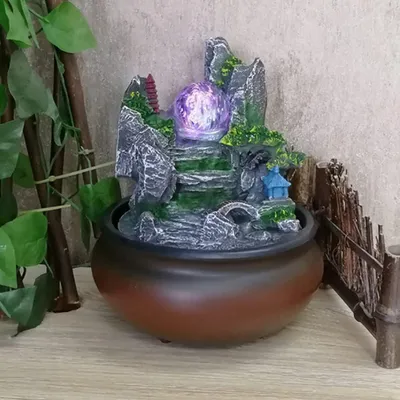 Immagine prodotto di Fontana da tavolo - Fontana da interno - Decorazione per interni - Con LED - 20 cm - Specifiche non indicate