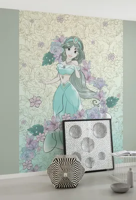 Produktbild von Komar Vlies Fototapete "Jasmin Pale Flowers" - Größe: 200 x 280 cm (Breite x Höhe), 4 Bahnen