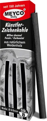 Produktbild von Natur-/Künstlerzeichenkohle, ø 6/8mm, 8 Stück,