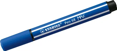 Image de Feutre de coloriage Pen 68 Max pointe biseautée bleu outremer boîte de 5 pièces