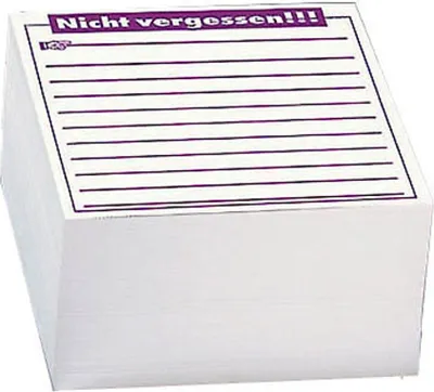 Produktbild von Memo Notizzettel geleimt weiß 9,8 x 9,8 cm, ca. 500 Blatt, 1 Block