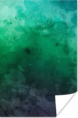 Produktbild von MuchoWow® Poster Aquarell - Grün - Blau 40x60 cm - Plakate für die Wand - Poster Babyzimmer