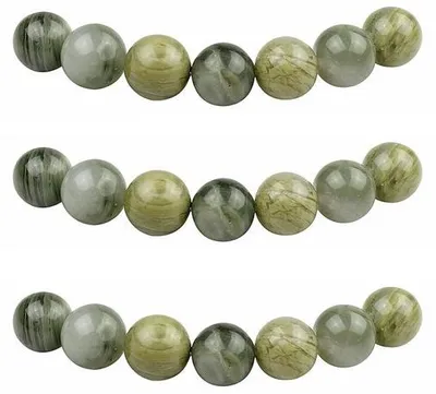Zdjęcie produktu dla Zielone koraliki z jadeitu, 6 mm, 60 sztuk, naturalne okrągłe naszyjniki z kamieni