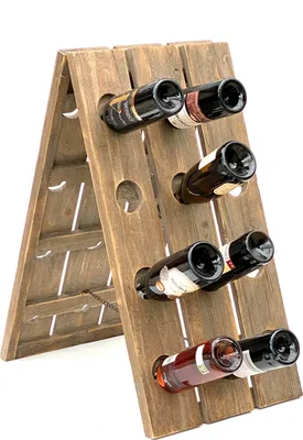 Produktbild von DanDiBo Rüttelbrett Weinregal Flaschenregal für 24 Flaschen aus Holz 96171 Natur Vintage dunkel