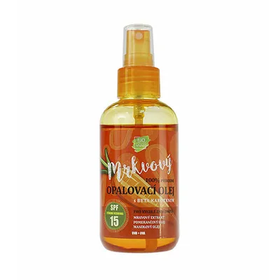 Produktbild von Vivaco - 100% Natural suntan oil with carrot extract SPF 15 150ml