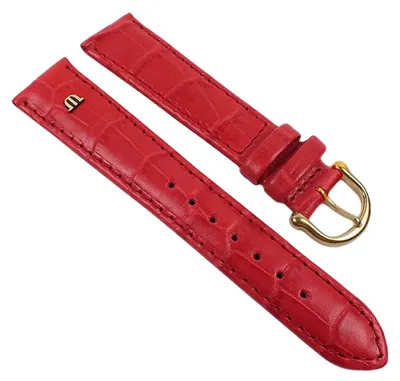 Produktbild von Maurice Lacroix Ersatzband | Kalbsleder-Louisiana-Optik, rot 21941G, Anstoß:14 mm