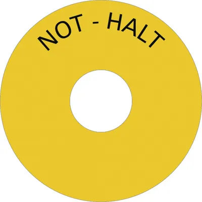 Produktbild von Dreifke® Schild NOT-HALT, Folie, Ø 75 mm