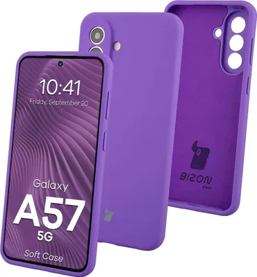 Produktbild von Silikon Handyhülle für Galaxy A57 5G, Bizon Soft Case, Violett