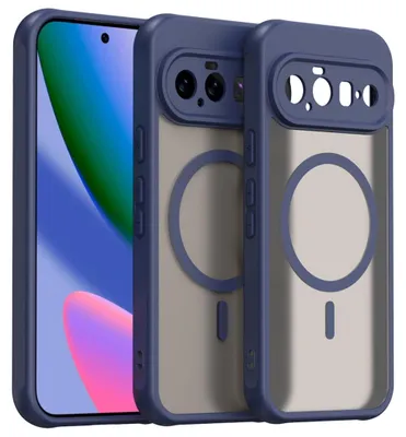 Immagine prodotto di Custodia protettiva MagSafe per Google Pixel 11 Pro XL, in silicone, con protezione per la fotocamera, finitura opaca, colore blu
