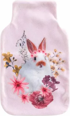 Image de Housse de bouillotte Lapin fleuri