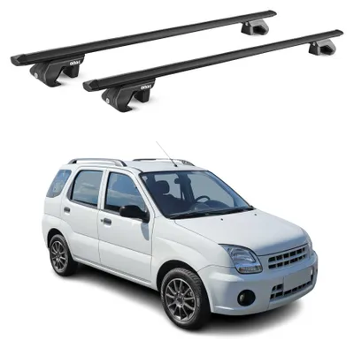Productafbeelding van Draagrek basisdrager voor Subaru Justy 2003-2007, 90 kg, aluminium, zwart, AI-gegenereerde afbeelding