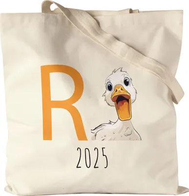 Produktbild von R Ente 2025 Jutebeutel Rente Geschenk Ruhestand Humor Wortwitz
