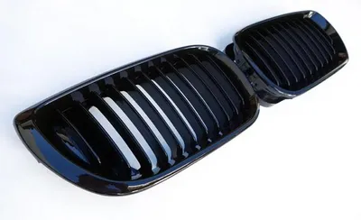 PREMIUM Kühlergrill Sport Grill Gitter Schwarz Glanz für BMW 3er E46 – Produktansicht