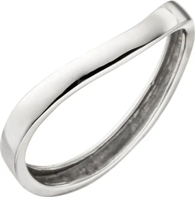 Produktbild von Ring gebogener Damenring aus 375 Gold Weißgold Weißgoldring Fingerschmuck Innenumfang 56mm  Ø17.8mm