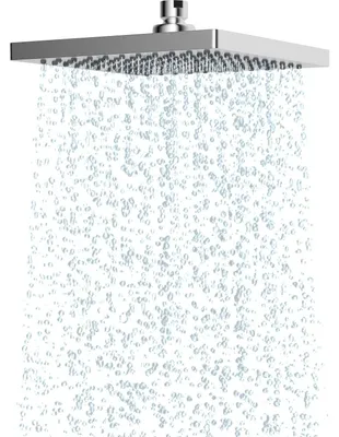 Produktbild von Regenbrause Duschkopf 200x200mm Edelstahl Eckig Schwenkbar Chrom Hochdruck