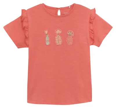 Produktbild von Minymo Mädchen Kinder T-Shirt Shirt Rundhals 95% Baumwolle, 5% Elasthan Regular Fit