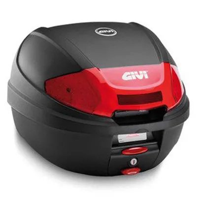 Produktbild von Givi Topcase E300N2 Monolock schwarz matt mit Platte - neuer Verschluss