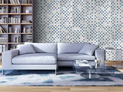 Zdjęcie produktu dla PURO TAPETE - realistyczna tapeta bez powtórzeń i przesunięć 10m rolka tapety z włókniny nowoczesny design fototapeta - kropki beton f-C-0021-j-a