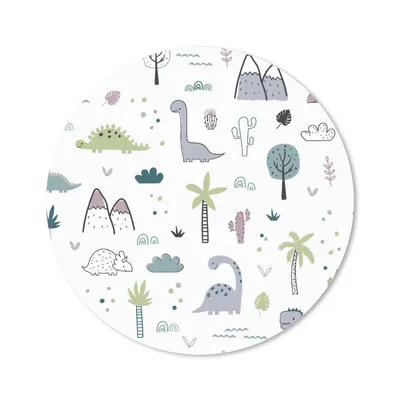 Produktbild von MuchoWow® Mauspad Mousepad Muster - Dinosaurier - Kinder - Baby - Jungen - Mädchen - Kind 40x40 cm - Mousepads - Maus Mat - Pad - Mausunterlage - Schreibtisch Accessoires