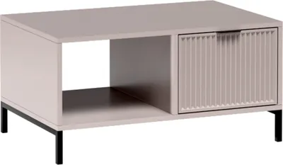 Produktbild von Couchtisch in Kaschmir beige mit Rillenoptik LAURO-161