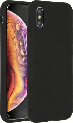 Immagine prodotto di Custodia in silicone liquido Accezz per iPhone X / Xs - Nero