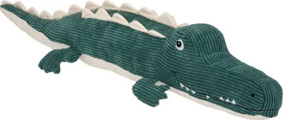A plush toy alligator is shown against a white background.