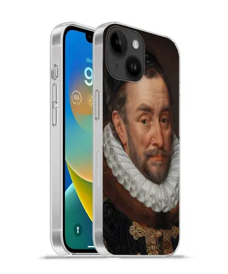 Produktbild von MuchoWow® Handyhülle Schutzhülle Hülle für Apple iPhone 14 - Softcase Wilhelm von Oranien - Gemälde von Adriaen Thomasz. Silikon Softcase Handy Hülle - Mobiltelefonhülle