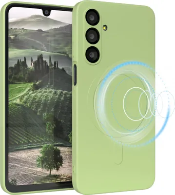 Produktbild von EAZY CASE - Silikonhülle magnetisch für Samsung Galaxy A16, Hülle Silikon, weich stoßfeste Magnet Handyhülle, Schutzhülle mit Kameraschutz, TPU Bumper in Grün