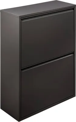 Produktbild von Anukhatun - Mülleimer, 60x25x93h cm Schwarz, Volumen 72 l (18 l/Sack)