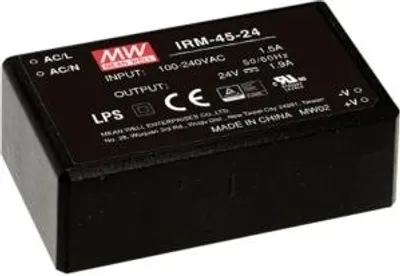 Obrázek produktu pro MEAN WELL IRM-45-12 Napájecí zdroj 45 W černý (IRM-45-12)