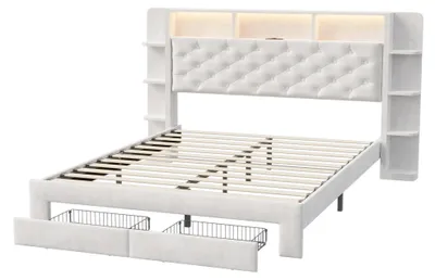 Immagine prodotto di Letto - Letto a castello - Culla - Letto contenitore - Rivestimento - Porta di ricarica USB - Illuminazione a LED regolabile