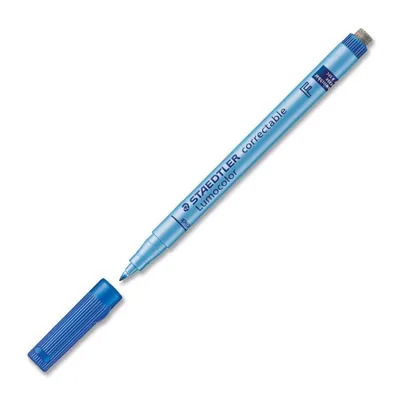 Obrázok produktu pre STAEDTLER Folienstift Lumocolor correct F blau 10 Stück