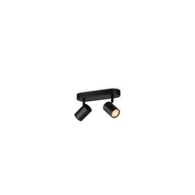 Zdjęcie produktu dla WiZ IMAGEO 2x regulowany reflektor, Inteligentne światło sufitowe, Wi-Fi/Bluetooth, Czarny, Wi-Fi 4 (802.11n), 802.11b, 802.11g, LED, Metal