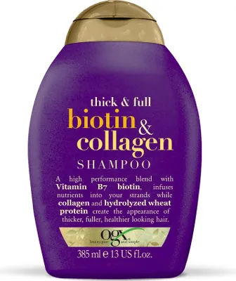 Zdjęcie produktu dla OGX Biotin & Collagen Szampon do włosów z biotyną i kolagenem, 385 ml