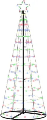 Imagen del producto de Árbol de Navidad LED, con 390 luces multicolores, de 250 cm, estructura de hierro