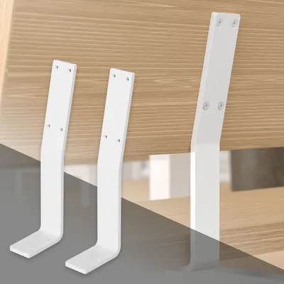 Produktbild von ML-Design 2 Stück Rückenlehnenhalterung, Weiß, Bankkufen aus Stahl, 345x90x50 mm, Bankrückenlehne, Banklehne / Rückenlehne zum Anschrauben für Stühlen