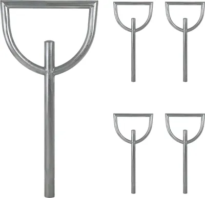 Produktbild von 5x Fahrradanlehnbügel 115 x 56 cm Stahl feuerverzinkt Ø 60 mm zum Einbetonieren Fahrradständer Typ D