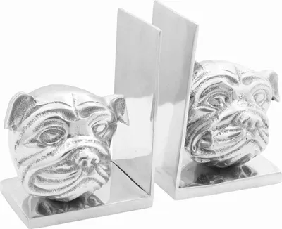 Zdjęcie produktu dla vidaXL Podpórki do książek, 2 szt., srebrne, 8 x 12 x 16,5 cm, aluminium