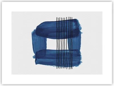 Produktbild von Poster - Poster ohne Rahmen - Abstraktion Aquarell Blau - 40x30 cm - Wand Bild - Wanddeko - Wandbilder - Kunstposter - Wandposter - Bilder - Kunstdruck - Wanddekoration - Wandbild - P2XAA40x30-4223