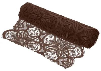 Spitzenband 3 Yards, 17,8 cm, Blumenmuster, Dunkelbraun