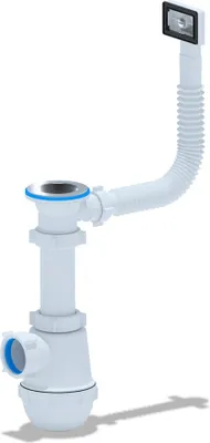 Produktbild von Belvit Waschbecken Siphon Überlauf 1 1/2" Ø40mm