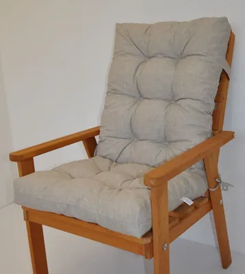 Produktbild von Polster für Gartenstuhl , Hochlehner Auflage Sylva , Hochlehner Auflage , Gr. 115 x 50 cm , Colore Grigio tenue (Soft grau)