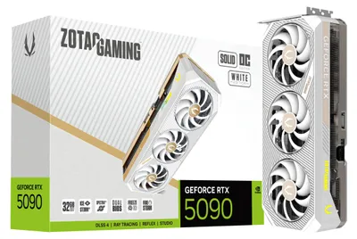 Produktbild von Zotac GAMING GeForce RTX 5090 SOLID OC, GeForce RTX 5090, 32 GB, GDDR7, 512 Bit, 7680 x 4320 Pixel, PCI Express x16 5.0
