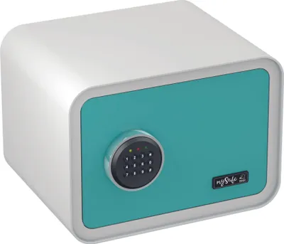 Produktbild von BASI - mySafe - Elektronik-Möbel-Tresor - mySafe 350 - Code - Blau-Weiß
