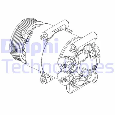 Produktbild von DELPHI CS20324 VS16 Klimaanlage Klimakompressor PAG 46 für FORD Fiesta Mk6 Schrägheck (JA8, JR8) Fiesta Mk6 Kastenwagen