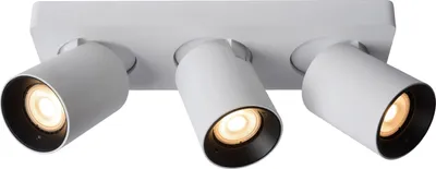 Produktbild von Spot Lampe Aluminium GU10 verstellbar Weiß 3-flammig länglich warmweißes Licht 2200 K 960 lm Modern