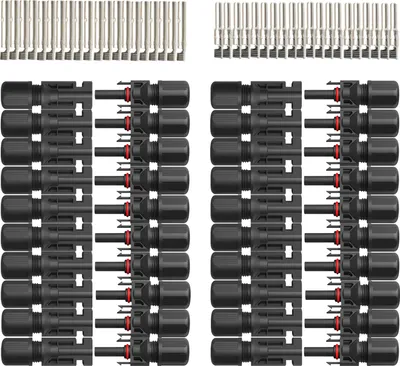 Produktbild von PV Solarstecker für Solarkabel Solar Stecker 4mm² 6mm² Kupplung Buchse 1500V/40ATyp:20-Paar