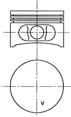 Produktbild von KOLBENSCHMIDT 99646600 Kolben für RENAULT CLIO II (BB0/1/2, CB0/1/2) TWINGO I (C06) KANGOO (KC0/1) KANGOO Express (FC0/1) CLIO I (B/C57, 5/357)