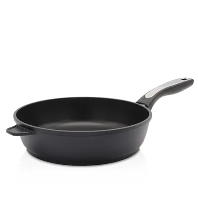 Produktbild von Karl Krueger Bratpfanne, Aluguss, 28 cm, tief, Antihaft, ergonomischer Kunststoffgriff, schwarz, Delta 21628D, für alle Herdarten (inkl. Induktion), nicht spülmaschinengeeignet, für gesundes Kochen